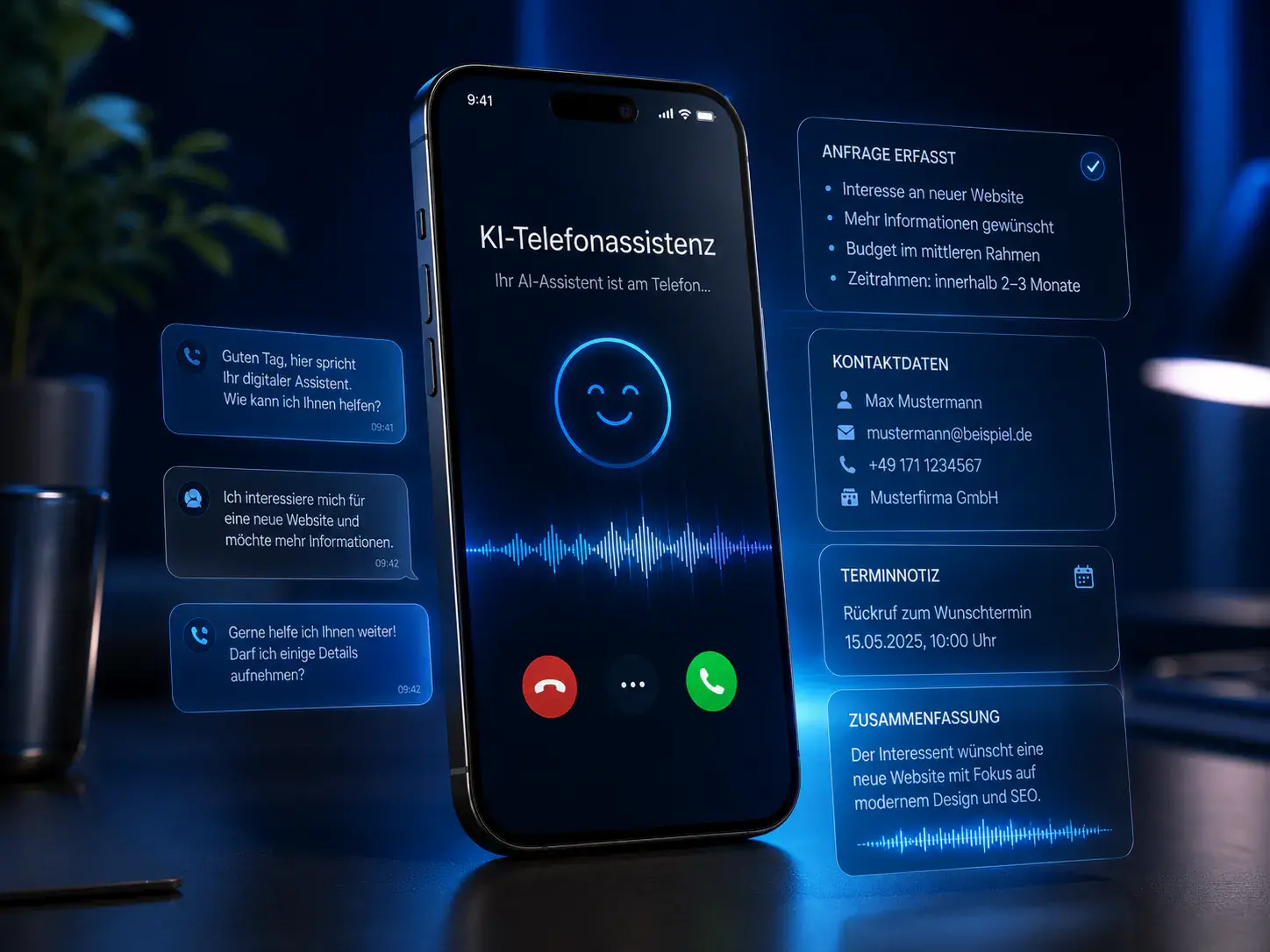 KI Telefonassistenz und Chatbot für lokale Dienstleister
