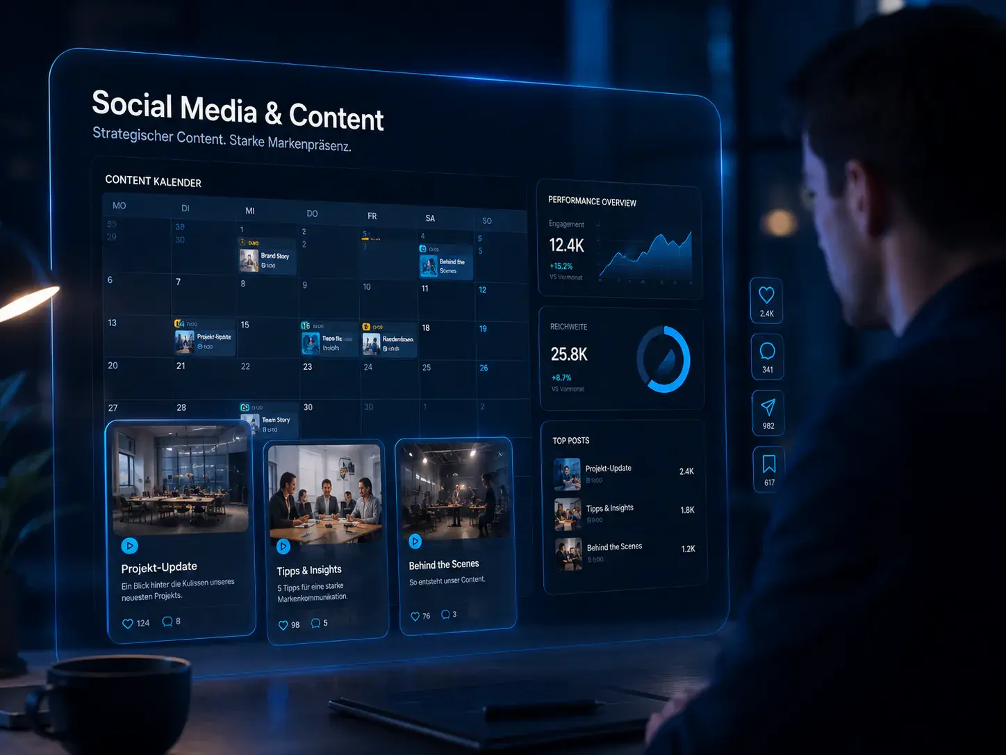 Social Media Content und visuelle Planung für lokale Betriebe